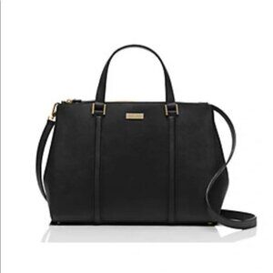 Kate Spade Newbury Lane Loden Black Leather Shoulder Bag Purse